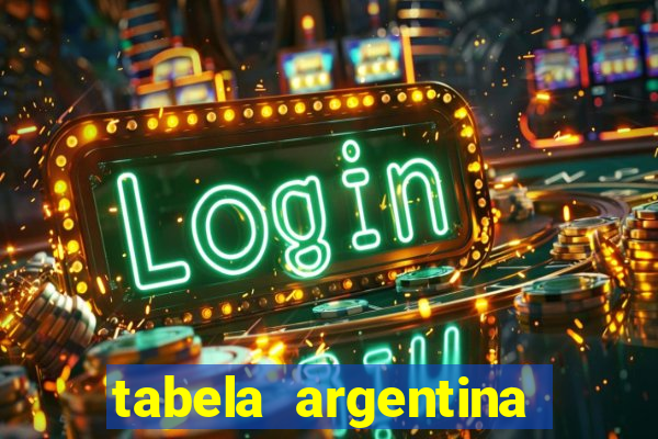 tabela argentina torneo betano